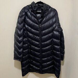 CALVIN KLEIN PACKABLE LIGHTWEIGHT PREMIUM DOWN HOODED COAT, XL